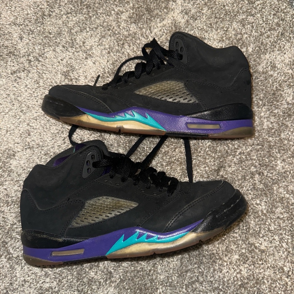 Black and Purple Sneakers
